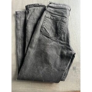 Hollister High Rise Vintage Straight Jeans Washed Black W25 L27 Y2K Faded Mom